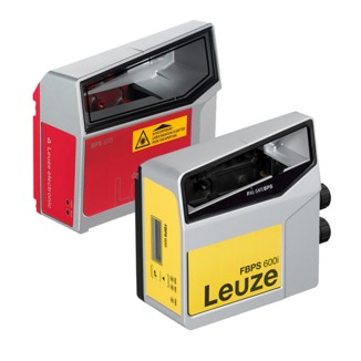 Hệ thống định vị barcode Leuze — đọc băng mã vạch tuyến tính cung cấp vị trí tuyệt đối cho crane và xe con thoi
