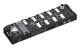 Hộp kết nối active Leuze — junction box tập trung tín hiệu từ nhiều cảm biến về một cáp Ethernet hoặc fieldbus