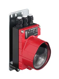 Hệ thống truyền dữ liệu quang Leuze DDLS 200 — kết nối Ethernet không tiếp xúc 2 Mbit/s cho crane và xe con thoi