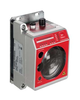 Hệ thống truyền dữ liệu quang Leuze DDLS 500 — 100 Mbit/s Real-Time Ethernet cho stacker crane AS/RS và AGV tốc độ cao