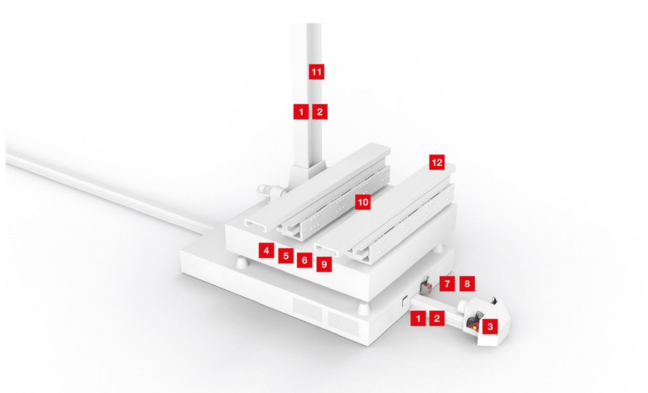 Hệ thống Stacker Crane trong kho tự động với giải pháp cảm biến Leuze